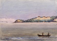 Singapore: the quarantine station on St John's Island, 1879. Creator: John Edmund Taylor