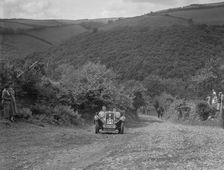 Singer 2-seater competing in the Mid Surrey AC Barnstaple Trial, Beggars Roost, Devon, 1934. Artist: Bill Brunell
