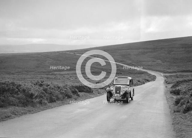 Singer 9 Coupe of DW Biddle, winner of a silver award at the MCC Torquay Rally, July 1937. Artist: Bill Brunell.