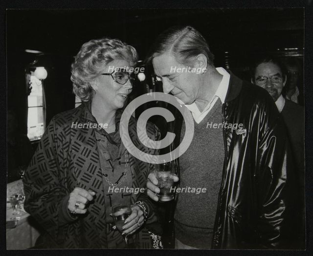 Singer Marian Montgomery and drummer Jack Parnell, London, 1984. Creator: Denis Williams.