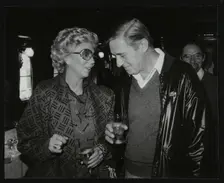 Singer Marian Montgomery and drummer Jack Parnell, London, 1984. Creator: Denis Williams