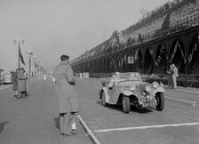 Singer Nine sports of CE Cole at the RAC Rally, Madeira Drive, Brighton, 1939. Artist: Bill Brunell