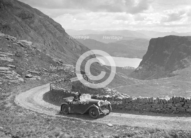 Singer of Miss O Bailey competing in the RSAC Scottish Rally, 1936. Artist: Bill Brunell.