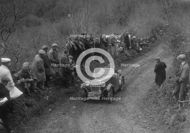 Singer of N Miller competing in the MCC Lands End Trial, 1935. Artist: Bill Brunell.