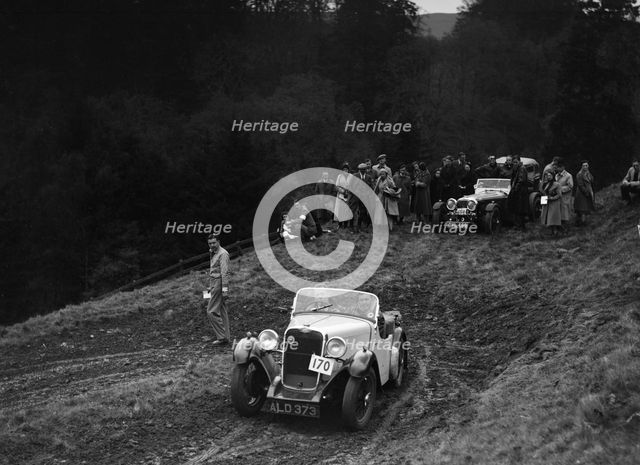 Singer of AC Challands competing in the MCC Edinburgh Trial, Roxburghshire, Scotland, 1938. Artist: Bill Brunell.