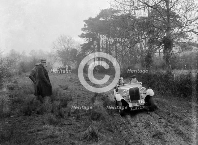 Singer of DA Loader at the Sunbac Colmore Trial, Gloucestershire, 1934. Artist: Bill Brunell.