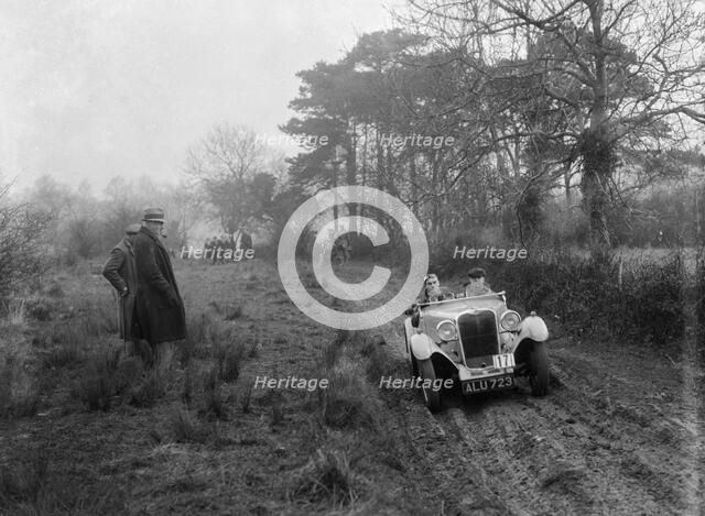 Singer of DA Loader at the Sunbac Colmore Trial, Gloucestershire, 1934. Artist: Bill Brunell.