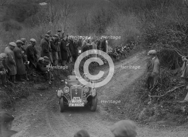 Singer of JAH Gott competing in the MCC Lands End Trial, 1935. Artist: Bill Brunell.