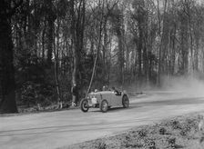 Singer of JR Baker at Coppice Corner, Donington Park, Leicestershire, 1933. Artist: Bill Brunell