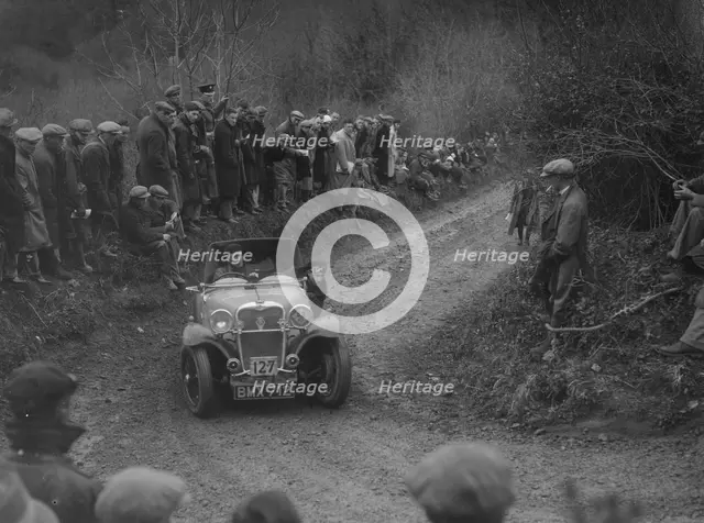 Singer of SGE Tett competing in the MCC Lands End Trial, 1935. Artist: Bill Brunell.