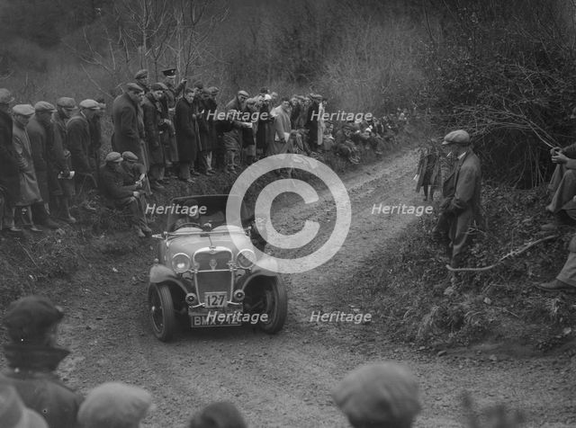 Singer of SGE Tett competing in the MCC Lands End Trial, 1935. Artist: Bill Brunell.
