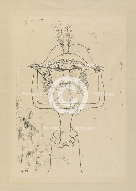 Singer of the Comic Opera (Sängerin der komischen Oper), 1925. Creator: Klee, Paul (1879-1940).