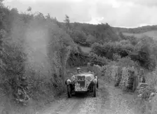 Singer open sports competing in the Mid Surrey AC Barnstaple Trial, 1934. Artist: Bill Brunell
