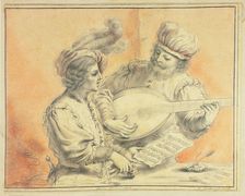 Singer and Lute Player, 1818. Creator: Mary Trevor