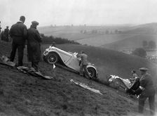 Singer and Riley Imp of B Bira competing in the MG Car Club Rushmere Hillclimb, Shropshire, 1935. Artist: Bill Brunell