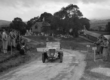 Singer B37 1.5 litre sports of WC Butler competing in the South Wales Auto Club Welsh Rally, 1937 Artist: Bill Brunell
