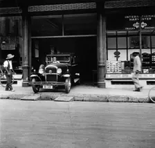 Singer car showroom, Port of Spain, Trinidad, Trinidad and Tobago, 1931