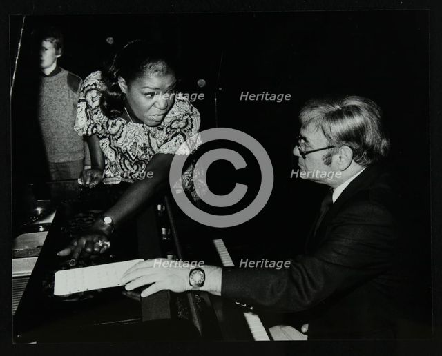 Singer Carrie Smith with her pianist Lou Stein, Forum Theatre, Hatfield, Hertfordshire, 1978. Artist: Denis Williams