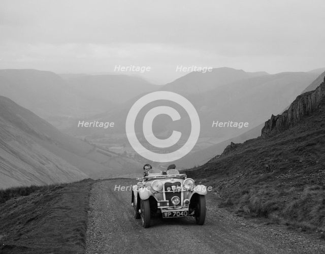 Singer competing in the MG Car Club Abingdon Trial/Rally, 1939. Artist: Bill Brunell.