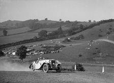 Singer competing in the Singer CC Rushmere Hill Climb, Shropshire 1935. Artist: Bill Brunell