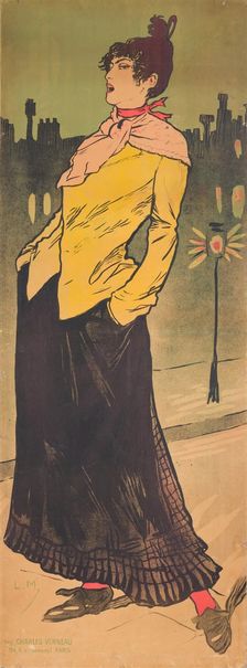 Singer Eugénie Buffet at La Cigale, 1894. Creator: Métivet, Lucien Marie François (1863-1932)