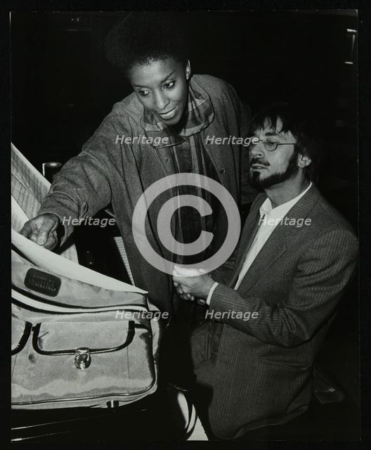 Singer Elaine Delmar and pianist Michael Garrick, Berkhamsted Civic Centre, Hertfordshire, 1986. Artist: Denis Williams