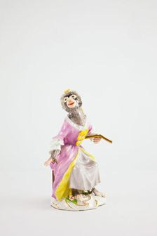 Singer for the Monkey Band, Meissen, c. 1765. Creators: Meissen Porcelain, Johann Joachim Kaendler