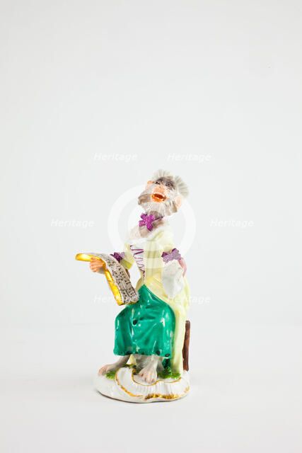 Singer for the Monkey Band, Meissen, c. 1765. Creators: Meissen Porcelain, Johann Joachim Kaendler.