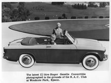 Singer Gazelle convertible, Woodcote Park, Epsom, Surrey, c1956-c1963