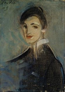Singer in Black, 1916-1917. Creator: Schjerfbeck, Helene (1862-1946)