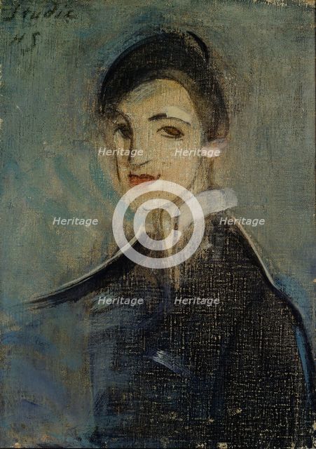 Singer in Black, 1916-1917. Creator: Schjerfbeck, Helene (1862-1946).