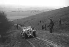 Singer Le Mans competing in a trial, Crowell Hill, Chinnor, Oxfordshire, 1930s. Artist: Bill Brunell