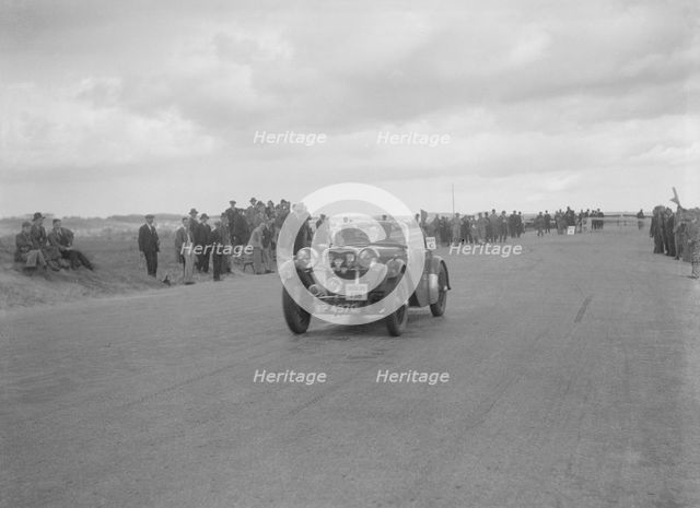Singer Le Mans of Alf Langley competing in the RSAC Scottish Rally, 1934. Artist: Bill Brunell.