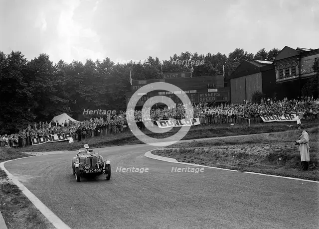 Singer Le Mans of Arthur W Jones racing at Crystal Palace, London, 1939. Artist: Bill Brunell.