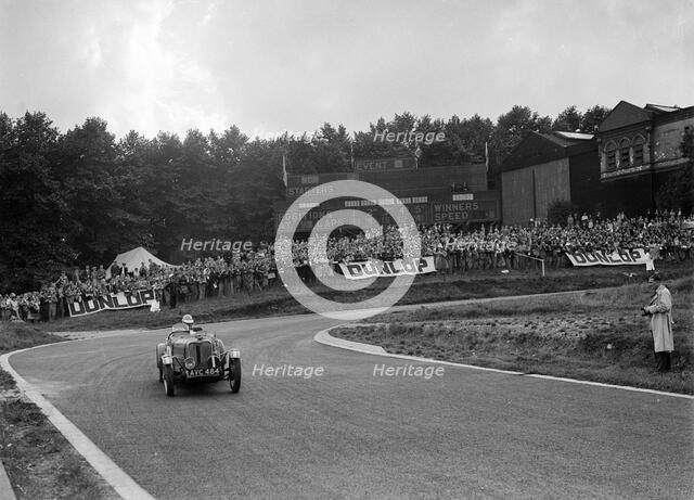Singer Le Mans of Arthur W Jones racing at Crystal Palace, London, 1939. Artist: Bill Brunell.