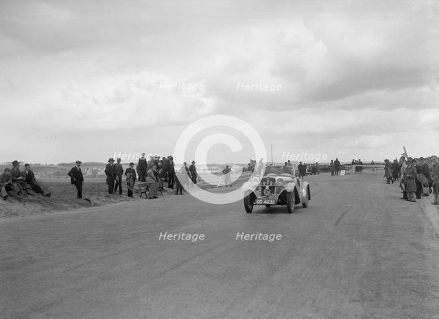 Singer Le Mans of Archie Langley competing in the RSAC Scottish Rally, 1934. Artist: Bill Brunell.
