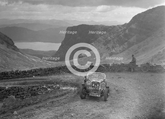 Singer Le Mans of TL McDonald competing in the RSAC Scottish Rally, 1936. Artist: Bill Brunell.