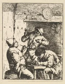 Singer Standing Between Two Smokers, 1610-85. Creator: Adriaen van Ostade