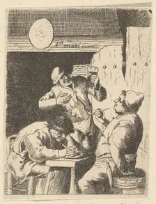 Singer Standing Between Two Smokers, 1610-85. Creator: Unknown