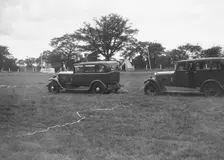 Singer Super Six and Singer Senior taking part in the Bugatti Owners Club gymkhana, 5 July 1931. Artist: Bill Brunell