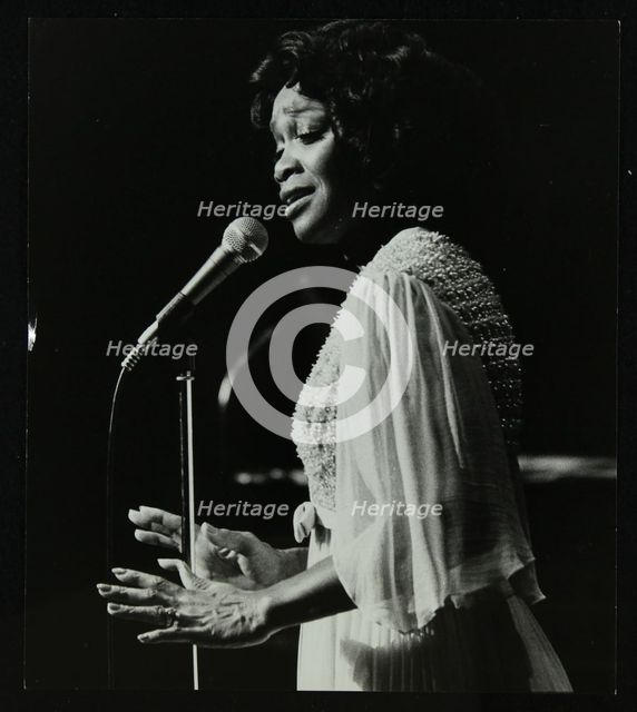 Singer Selena Jones on stage at the Forum Theatre, Hatfield, Hertfordshire, 1979. Artist: Denis Williams