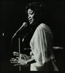 Singer Selena Jones on stage at the Forum Theatre, Hatfield, Hertfordshire, 1979. Creator: Denis Williams