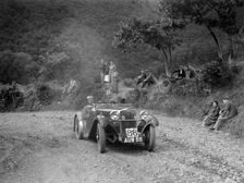 Singer sports 2-seater at the Mid Surrey AC Barnstaple Trial, Beggars Roost, Devon, 1934. Artist: Bill Brunell