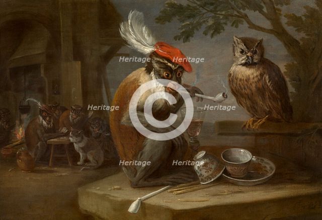 Singerie, c1640-1690. Creator: David Teniers II.