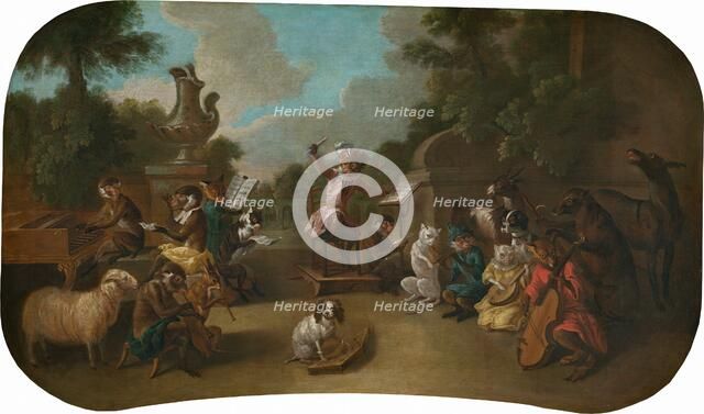 Singerie: The Concert, c. 1739. Creator: Christophe Huet.
