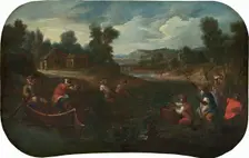 Singerie: The Fishermen, c. 1739. Creator: Christophe Huet