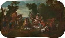 Singerie: The Picnic, c. 1739. Creator: Christophe Huet