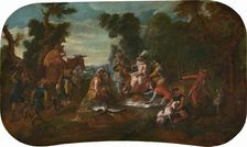Singerie: The Picnic, c. 1739. Creator: Christophe Huet