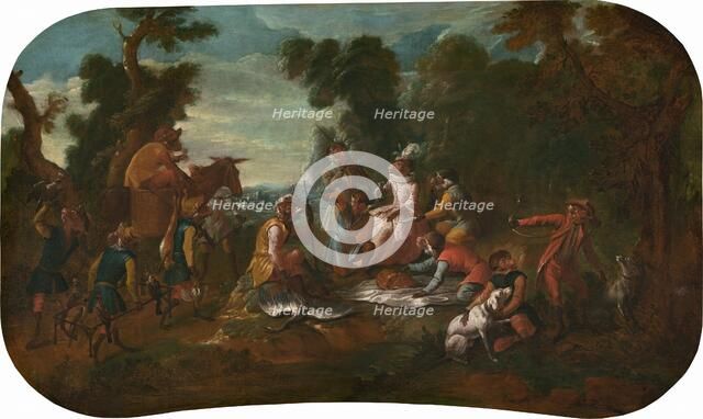 Singerie: The Picnic, c. 1739. Creator: Christophe Huet.