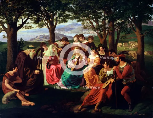 'Singers Competition', late 18th or 19th century. Artist: Heinrich Anton Dahling